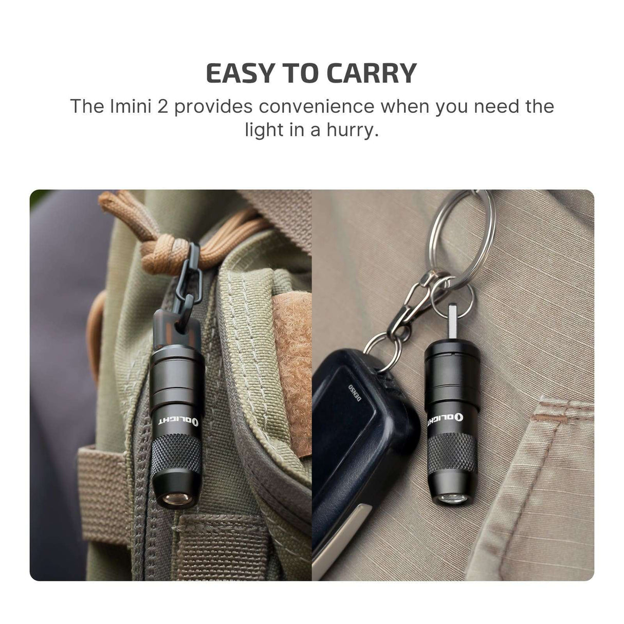 Olight imini 2 | Mini wiederaufladbare Schlüsselbund-Taschenlampe | 50 lm