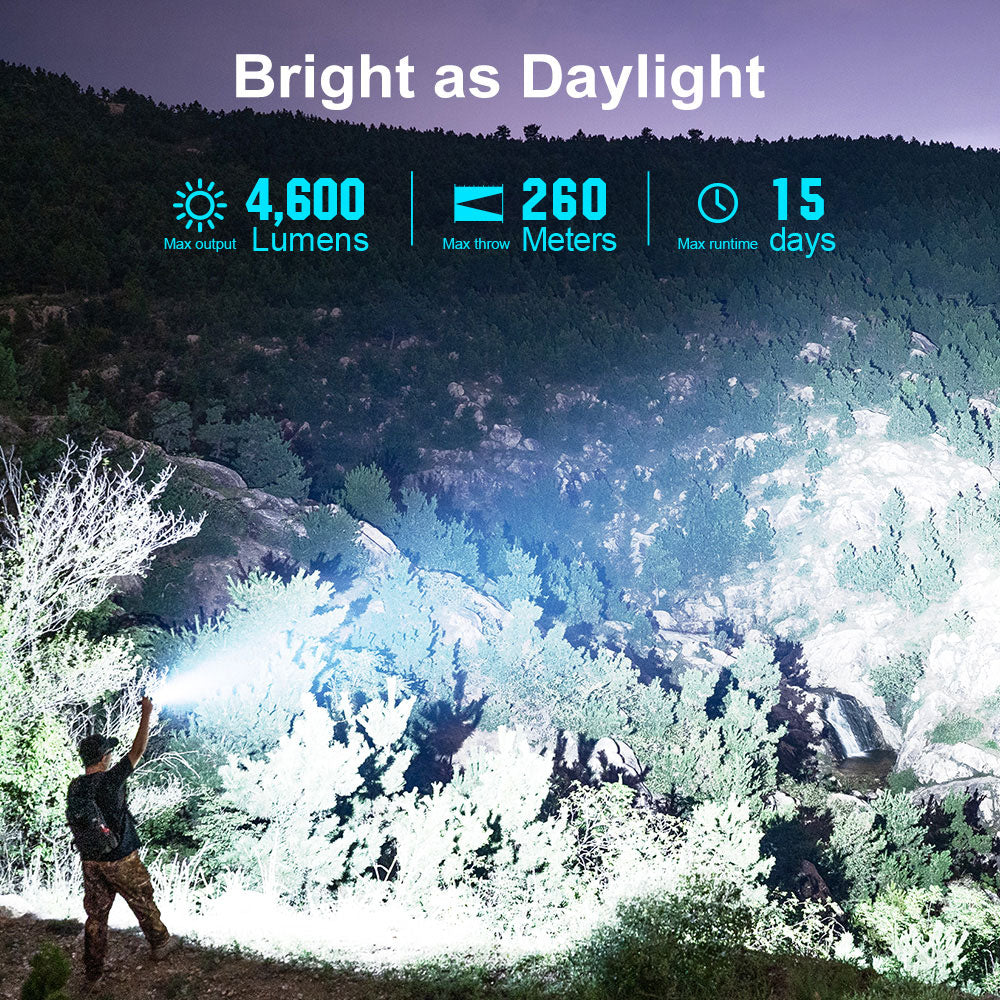 Olight Seeker 4 Pro | leistungsstarke Taschenlampe | 4.600 lm