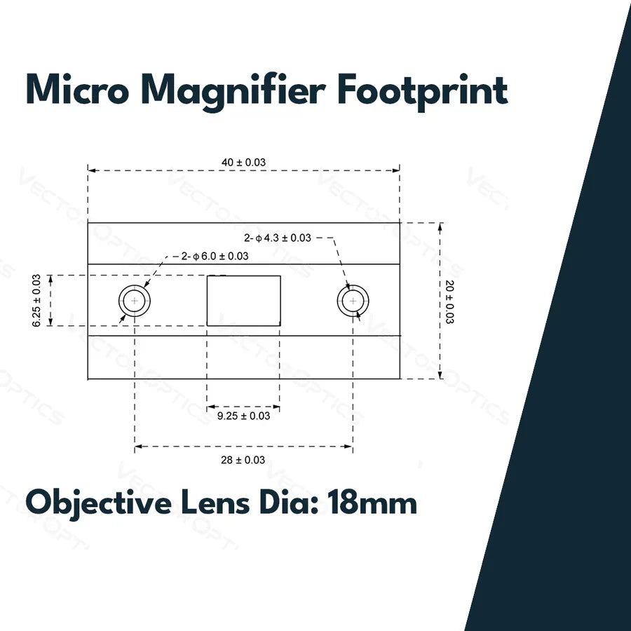 Vector Optics Paragon 3x18 Magnifier Micro 