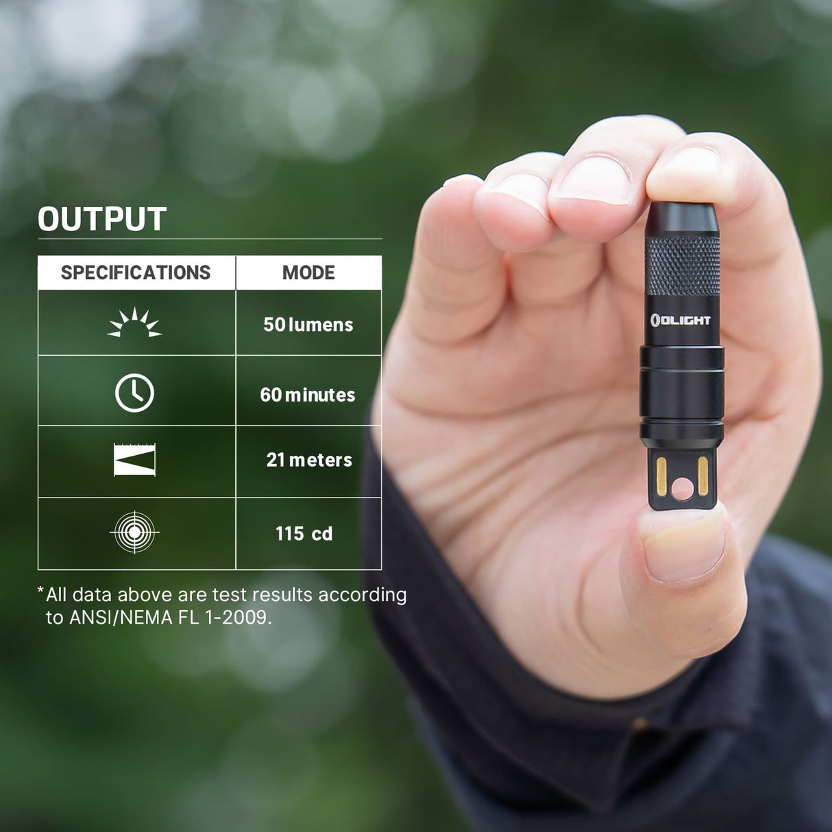 Olight imini 2 | Mini wiederaufladbare Schlüsselbund-Taschenlampe | 50 lm