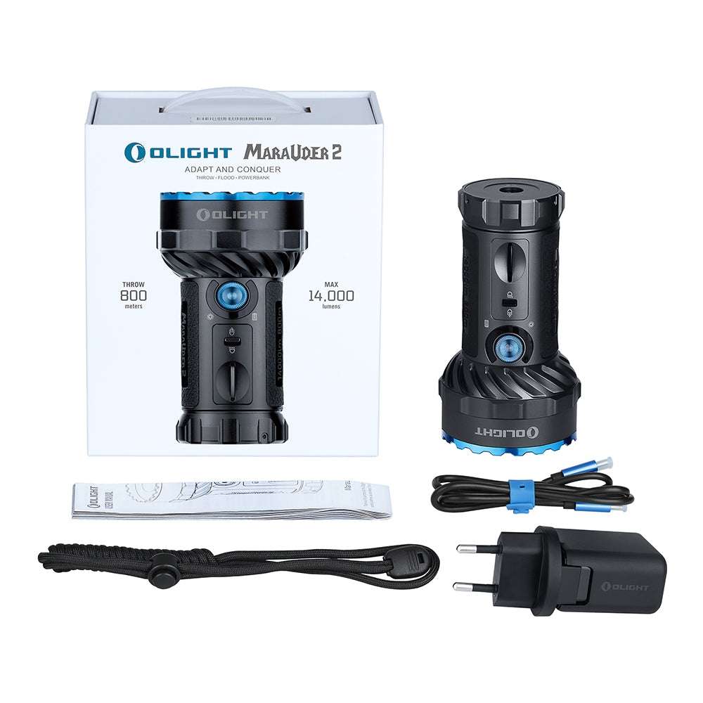 Olight Marauder 2 | ultra leistungsstarke wiederaufladbare Taschenlampe | 14.000 lm